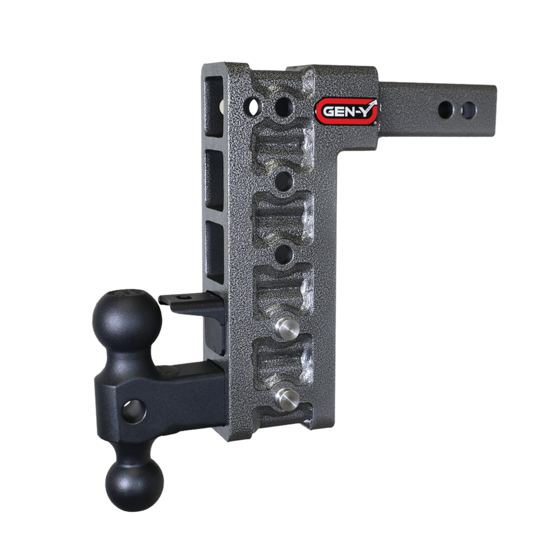 MEGA-DUTY 2" Shank 10" Drop 1.5K TW 10K Hitch & GH-031 Dual-Ball & GH-032 Pintle Lock