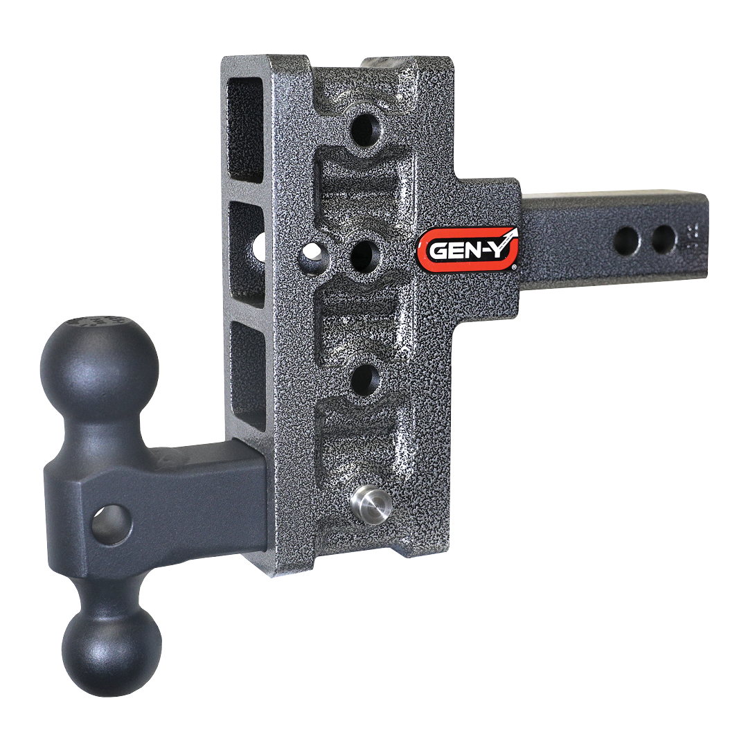 MEGA-DUTY 2" Offset Shank 2.5 Rise, 5" Drop 1.5K TW 10K Hitch & GH-031 Dual-Ball