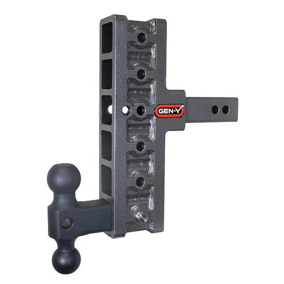 MEGA-DUTY 2" Offset Shank 5" Rise,7.5" Drop 1.5K TW 10K Hitch & GH-031 Dual-Ball