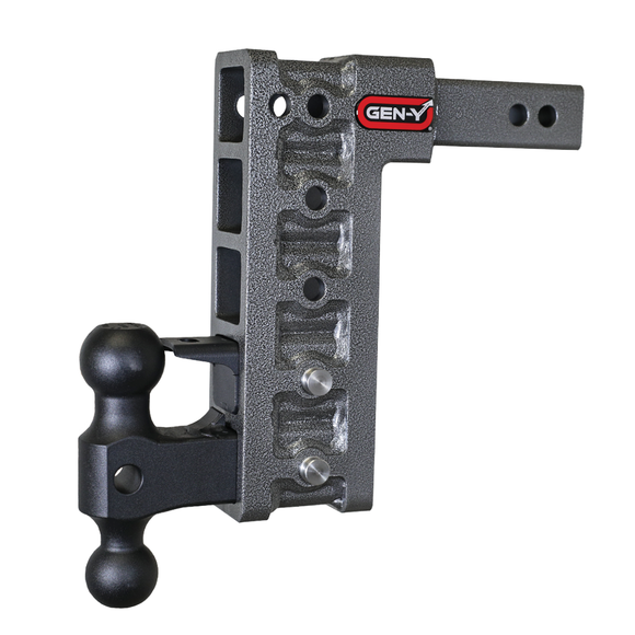 MEGA-DUTY 2" Shank 10" Drop 2K TW 16K Hitch & GH-051 Dual-Ball & GH-032 Pintle Lock