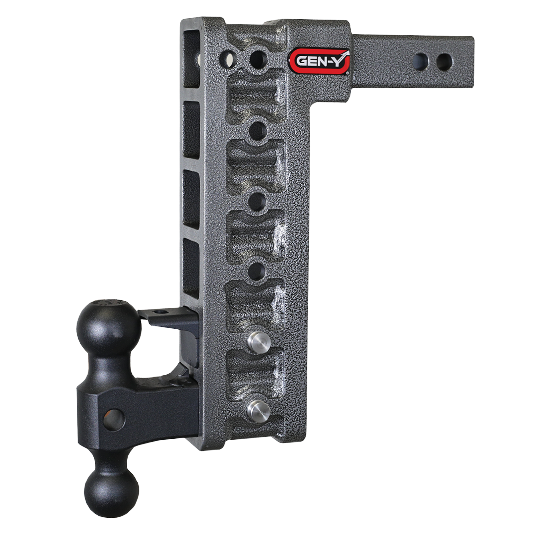 MEGA-DUTY 2" Shank 12.5" Drop 2K TW 16K Hitch & GH-051 Dual-Ball & GH-032 Pintle Lock (Stabilizer Kit Recommended:GH-0100)