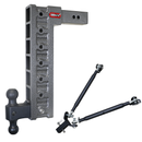 MEGA-DUTY 2.5" Shank 18" Drop 3K TW 21K Hitch & GH-061 Dual-Ball & GH-0101 Stabilizer Kit-1