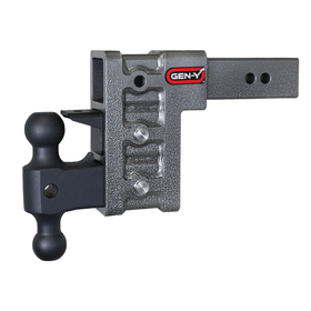 MEGA-DUTY 2.5" Shank 6" Drop 3K TW 21K Hitch & GH-061 Dual-Ball & GH-062 Pintle Lock