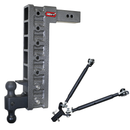 MEGA-DUTY 2.5" Shank 18" Drop 3K TW 21K Hitch & GH-061 Dual-Ball & GH-062 Pintle Lock & GH-0101 Stabilizer Kit-1