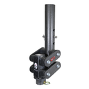 SPARTAN TORSION-FLEX Snap Latch 2.5" Offset 4" Round Tube Gooseneck 2 5/16" Coupler Standard Height 3.5K TW 25K Towing - Includes GH-098 Pin & Pull Rod-1