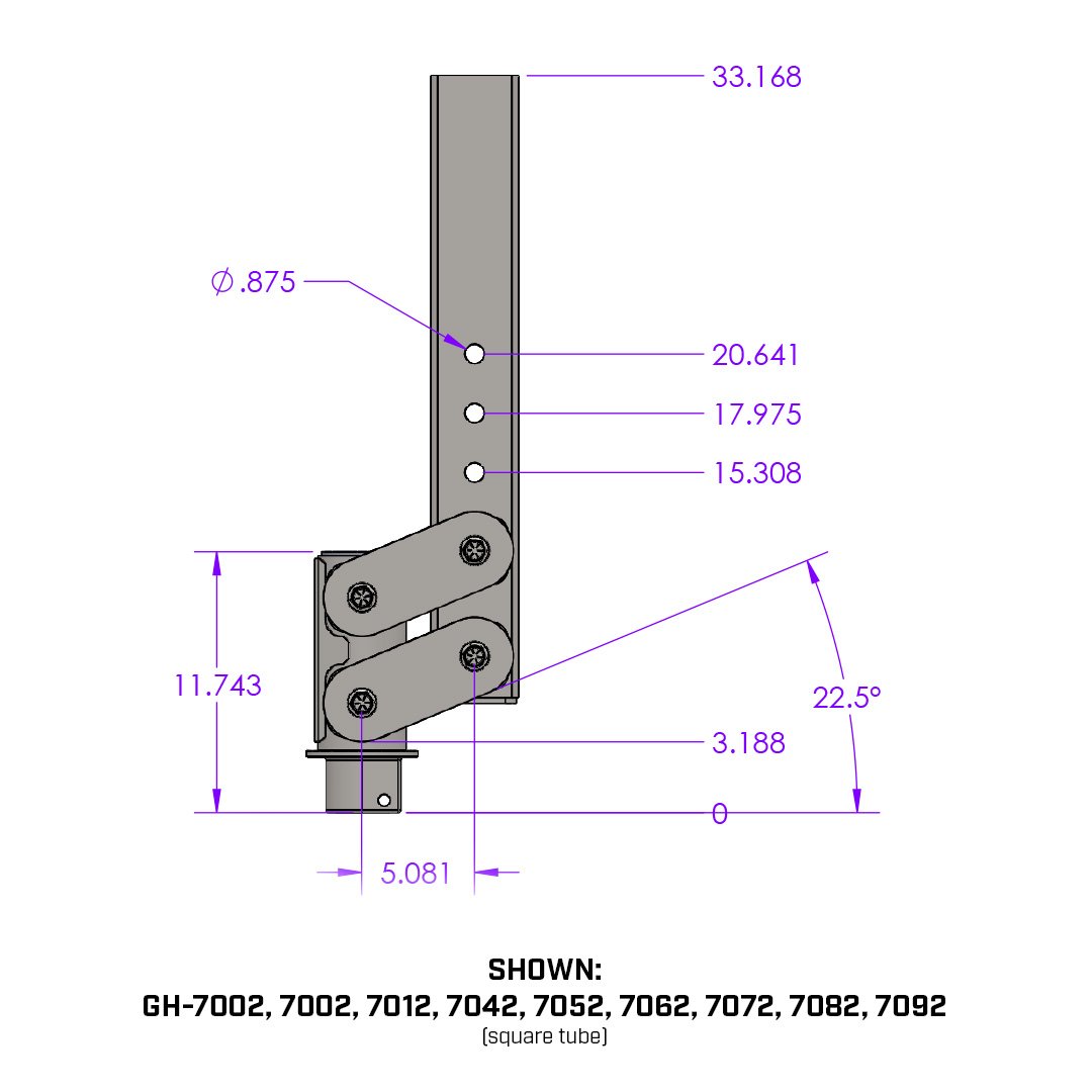 SPARTAN TORSION-FLEX Snap Latch 2.5" Offset 4" Round Tube Gooseneck 2 5/16" Coupler Standard Height 3.5K TW 25K Towing - Includes GH-098 Pin & Pull Rod - 0