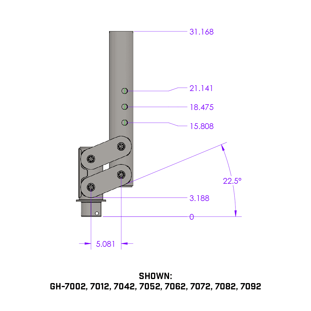 SPARTAN TORSION-FLEX SnapLatch 2.5" Offset 4" Square Tube Gooseneck 2 5/16" Coupler Standard Height 5.5K TW 25K Towing - Includes GH-098 Pin & Pull Rod - 0