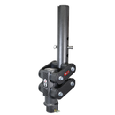 Gen-Y Spartan Torsion-Flex 5in Offset 4in RD Tube Gooseneck 2-5/16in Coupler Extended Height-1