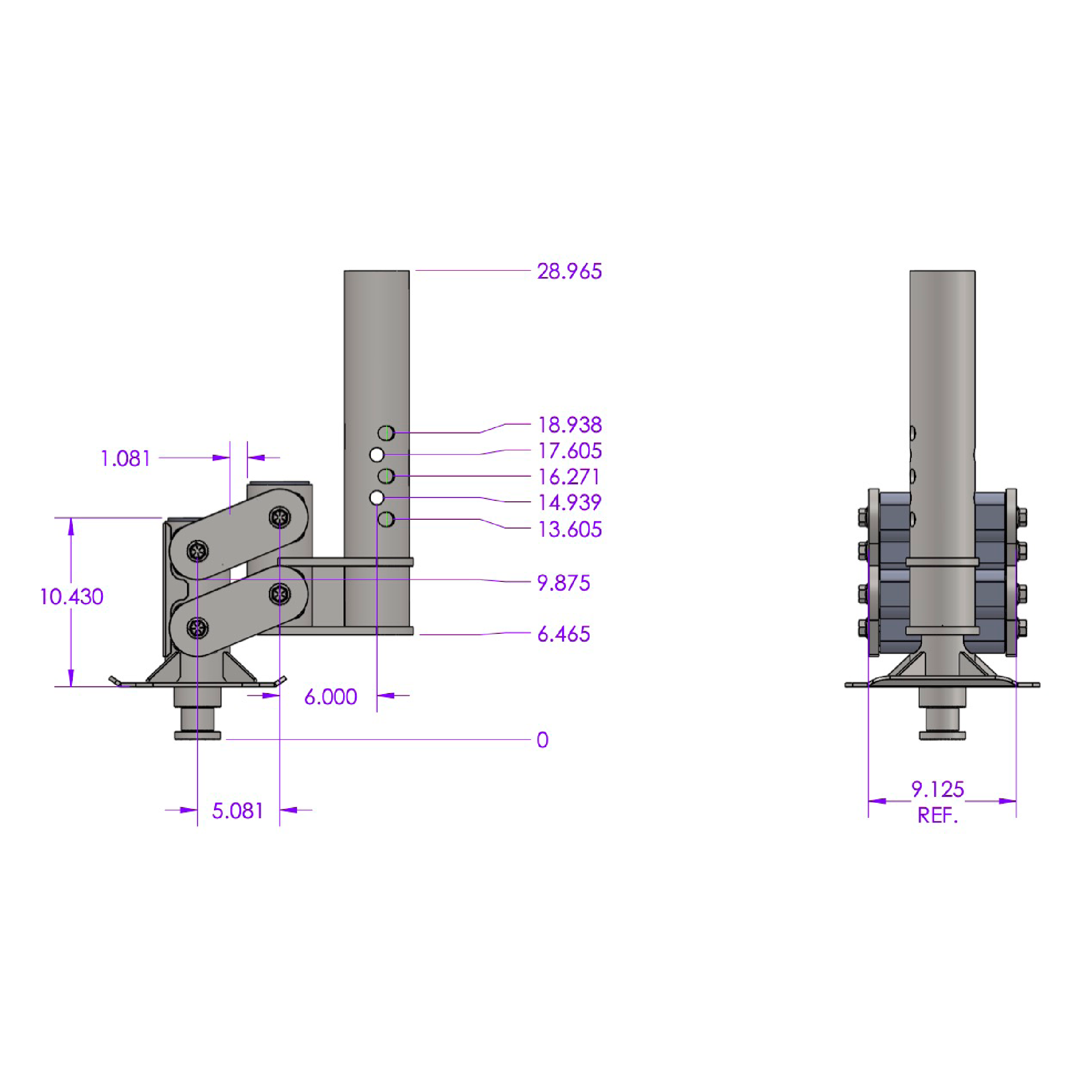Gen-Y Spartan Torsion-Flex King Pin Coupler 11in Offset 4in RD Tube 3.5K TW 25K Towing GH 097 Pin - 0