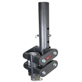 SPARTAN TORSION-FLEX Snap Latch 2.5" Offset 4" Round Tube Gooseneck 2 5/16" Coupler Standard Height 5.5K TW 25K Towing - Includes GH-098 Pin & Pull Rod