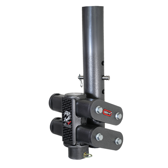 Gen-Y Pegasus Torsion-Flex Low Profile 5in Offset 4in RD Tube Gooseneck 2-5/16in Coupler Std Height