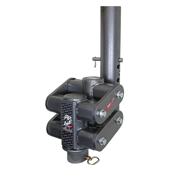 Gen-Y Pegasus Torsion-Flex Low Profile 11in Offset 4in RD Tube Gooseneck 2-5/16in Coupler Std Height