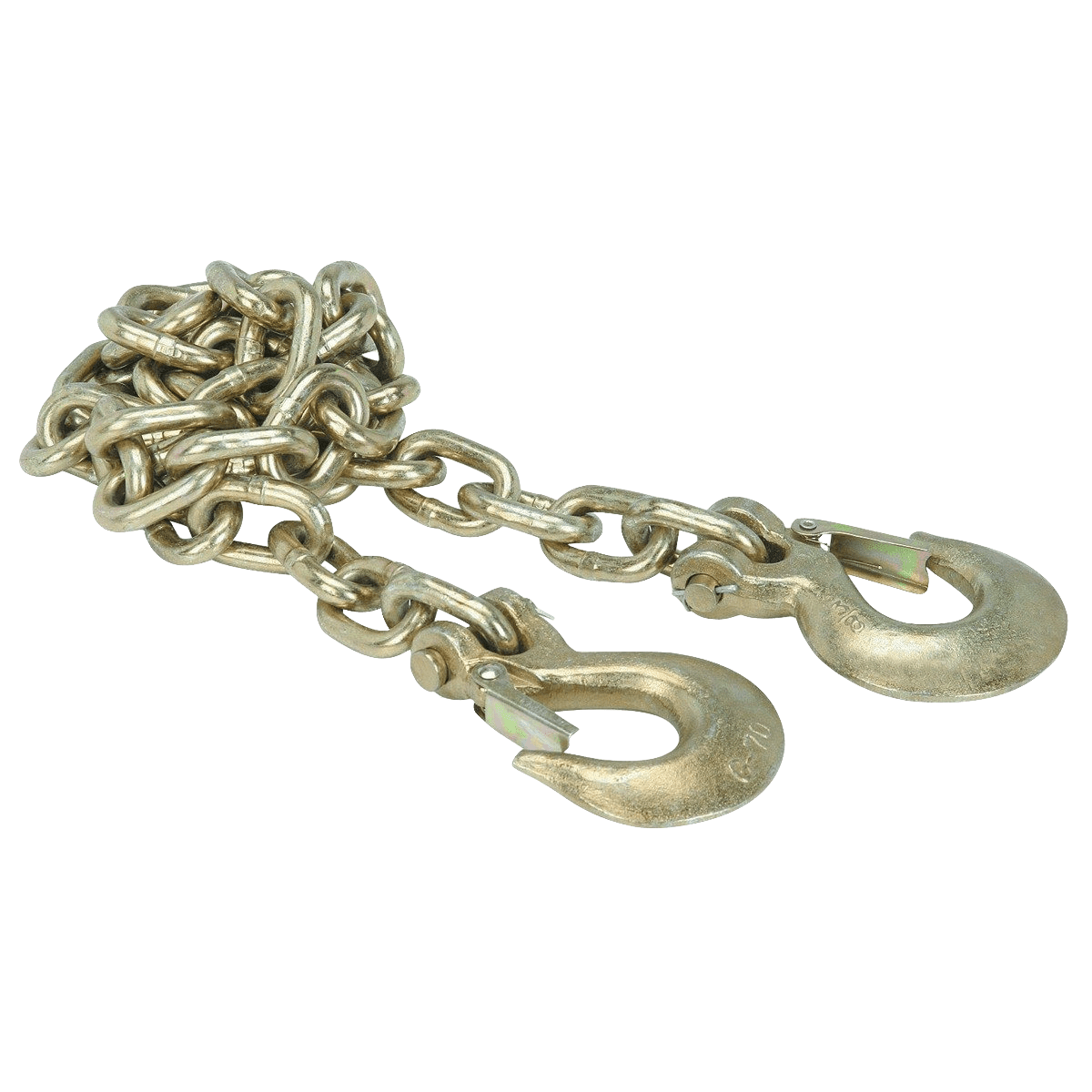 EXECUTIVE Fifth to Gooseneck Safety Chain 3/8 x 84" Safety Chain with 2 Safety Slip Hooks Grade 70