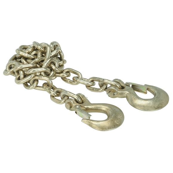 EXECUTIVE Fifth to Gooseneck Safety Chain 3/8 x 84" Safety Chain with 2 Safety Slip Hooks Grade 70