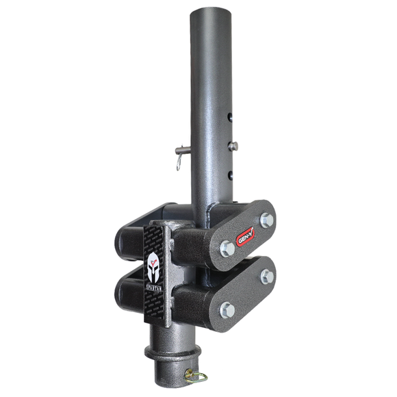 Gen-Y Spartan Torsion-Flex 5in Offset 4in RD Tube Gooseneck 2-5/16in Coupler Extended Height
