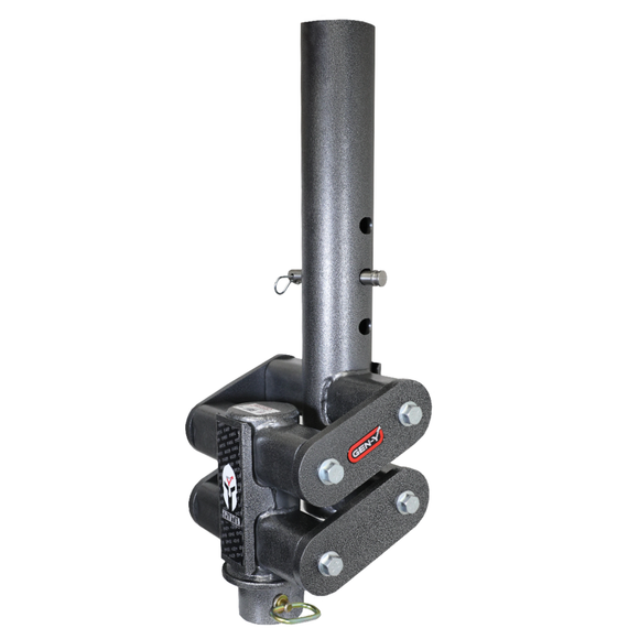 SPARTAN TORSION-FLEX SnapLatch 2.5" Offset 4" Round Tube Gooseneck 2 5/16" Coupler Standard Height 6.5K TW 25K Towing - Includes GH-098 Pin & Pull Rod