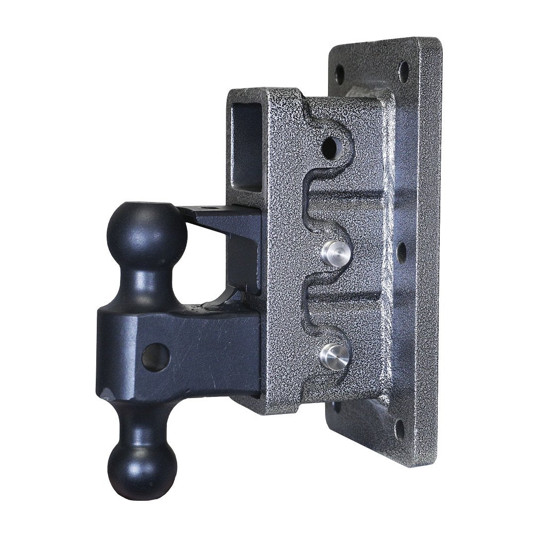 MEGA-DUTY 2.5" Bolt-On 6" Drop 3K TW 21K Hitch & GH-061 Dual-Ball & GH-062 Pintle Lock