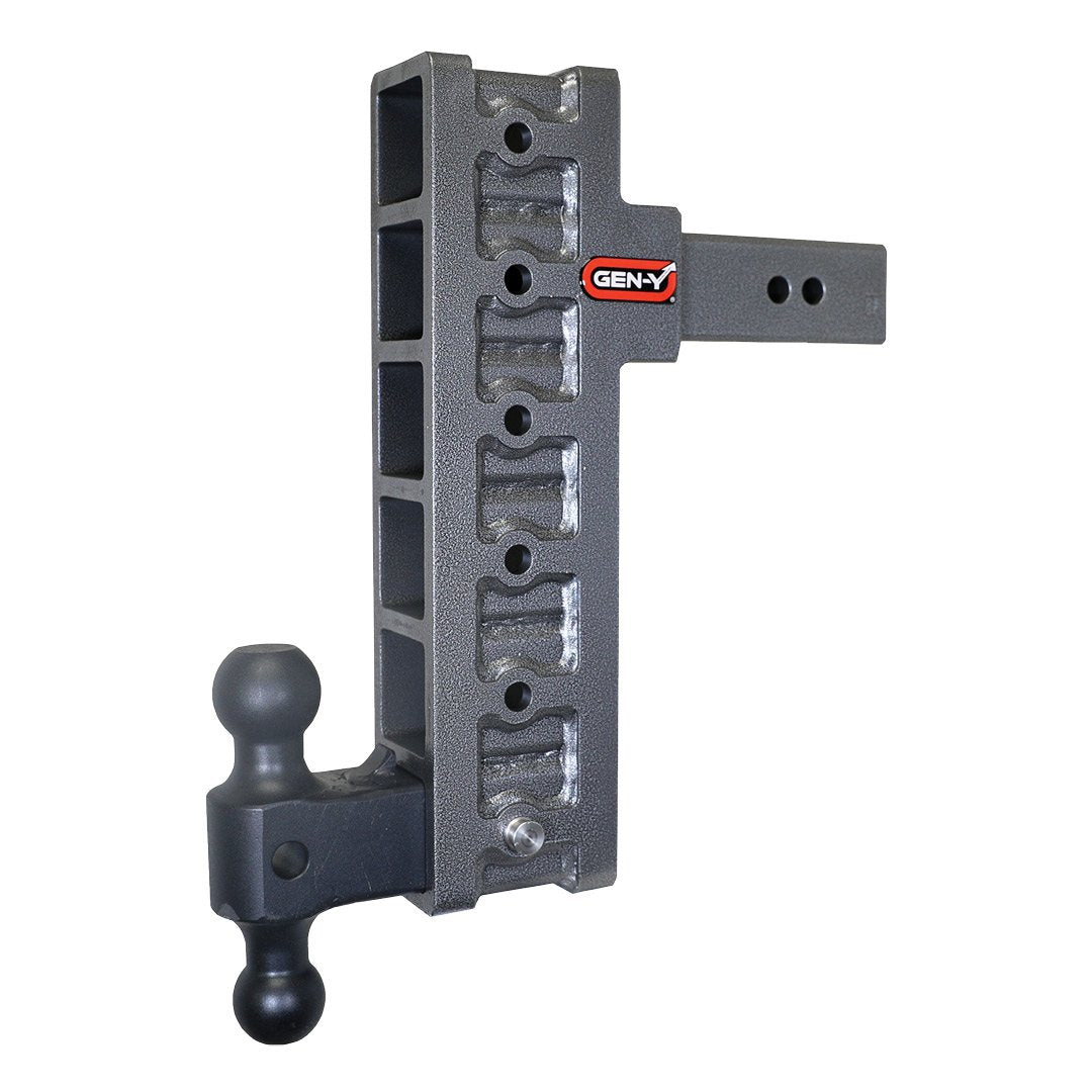 MEGA-DUTY 2.5" Offset Shank 3" Rise, 12" Drop 3K TW 21K Hitch & GH-061 Dual-Ball