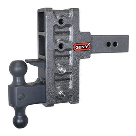 MEGA-DUTY 2.5" Offset Shank 3" Rise, 6" Drop 3K TW 21K Hitch & GH-061 Dual-Ball & GH-062 Pintle Lock