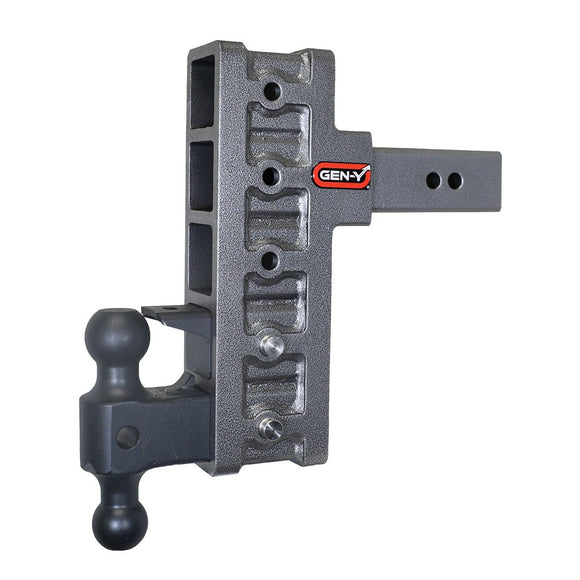 MEGA-DUTY 2.5" Offset Shank 3" Rise, 9" Drop 3K TW 21K Hitch & GH-061 Dual-Ball & GH-062 Pintle Lock