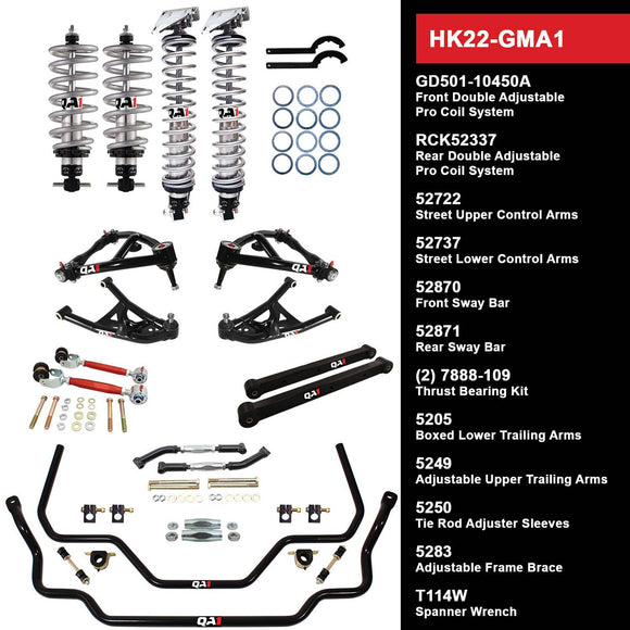 HK22-GMA1 Level 2 Full Vehicle Handling Kit, 64-67 GM A-Body, W/ Shocks