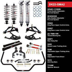 DK22-GMA2 Level 2 Full Vehicle Drag Kit, 68-72 GM A-Body, W/ Shocks
