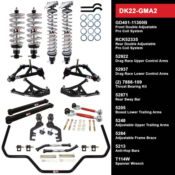 DK22-GMA2 Level 2 Full Vehicle Drag Kit, 68-72 GM A-Body, W/ Shocks