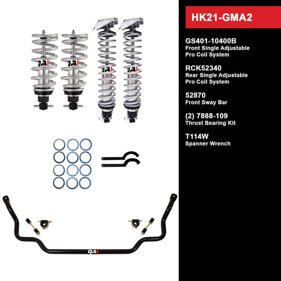 HK21-GMA2 Level 1 Full Vehicle Handling Kit, 68-72 GM A-Body, W/ Shocks