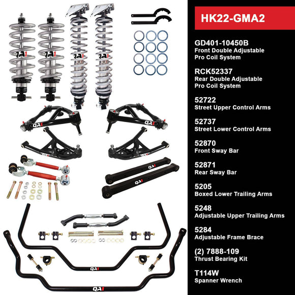 HK22-GMA2 Level 2 Full Vehicle Handling Kit, 68-72 GM A-Body, W/ Shocks