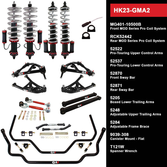 HK23-GMA2 Level 3 Full Vehicle Handling Kit, 68-72 GM A-Body, W/ Shocks