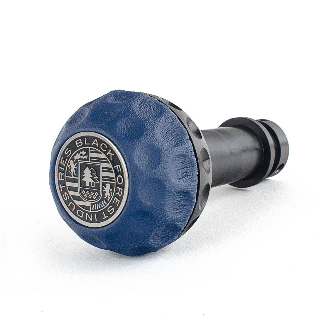 BFI Heavy Weight Shift Knob Schwarz - Maritime Blue Leather - Golf Ball
