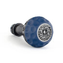 BFI Heavy Weight Shift Knob Schwarz - Maritime Blue Leather - Golf Ball-3