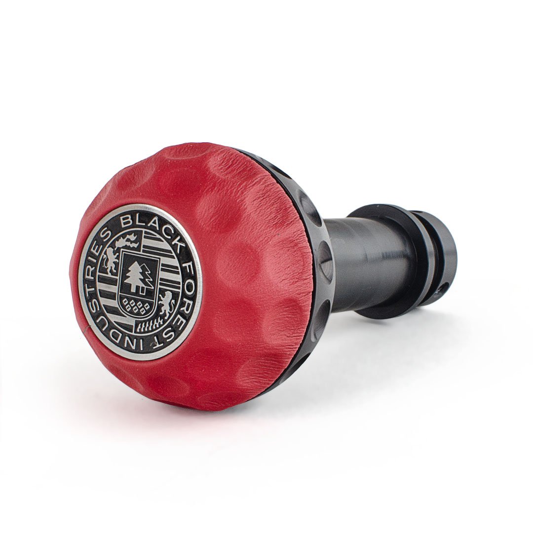 BFI Heavy Weight Shift Knob Schwarz - Rosso Centaurus Leather - Golf Ball