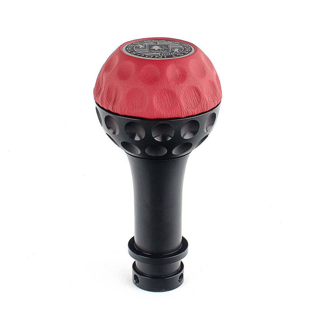 BFI Heavy Weight Shift Knob Schwarz - Rosso Centaurus Leather - Golf Ball - 0