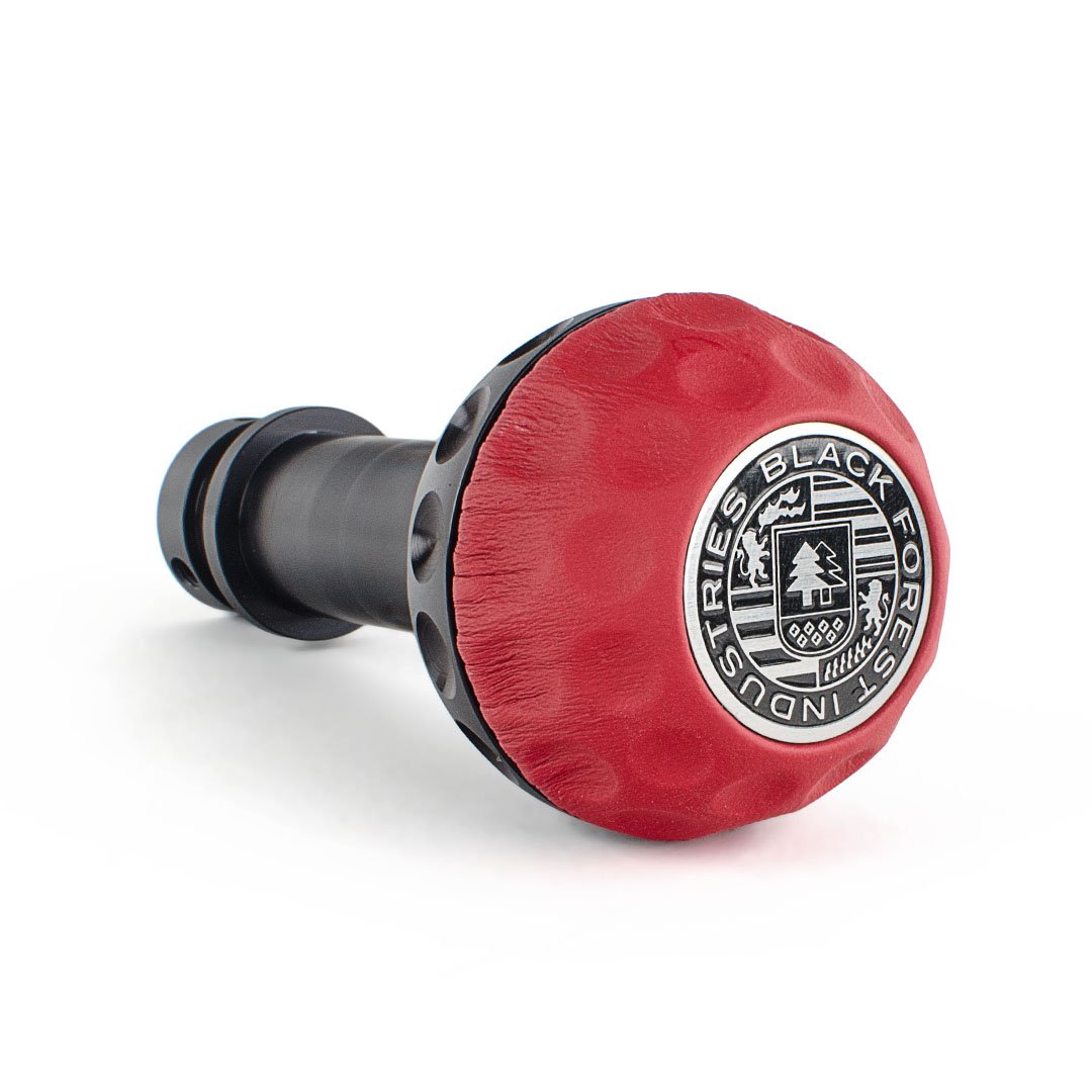 BFI Heavy Weight Shift Knob Schwarz - Rosso Centaurus Leather - Golf Ball