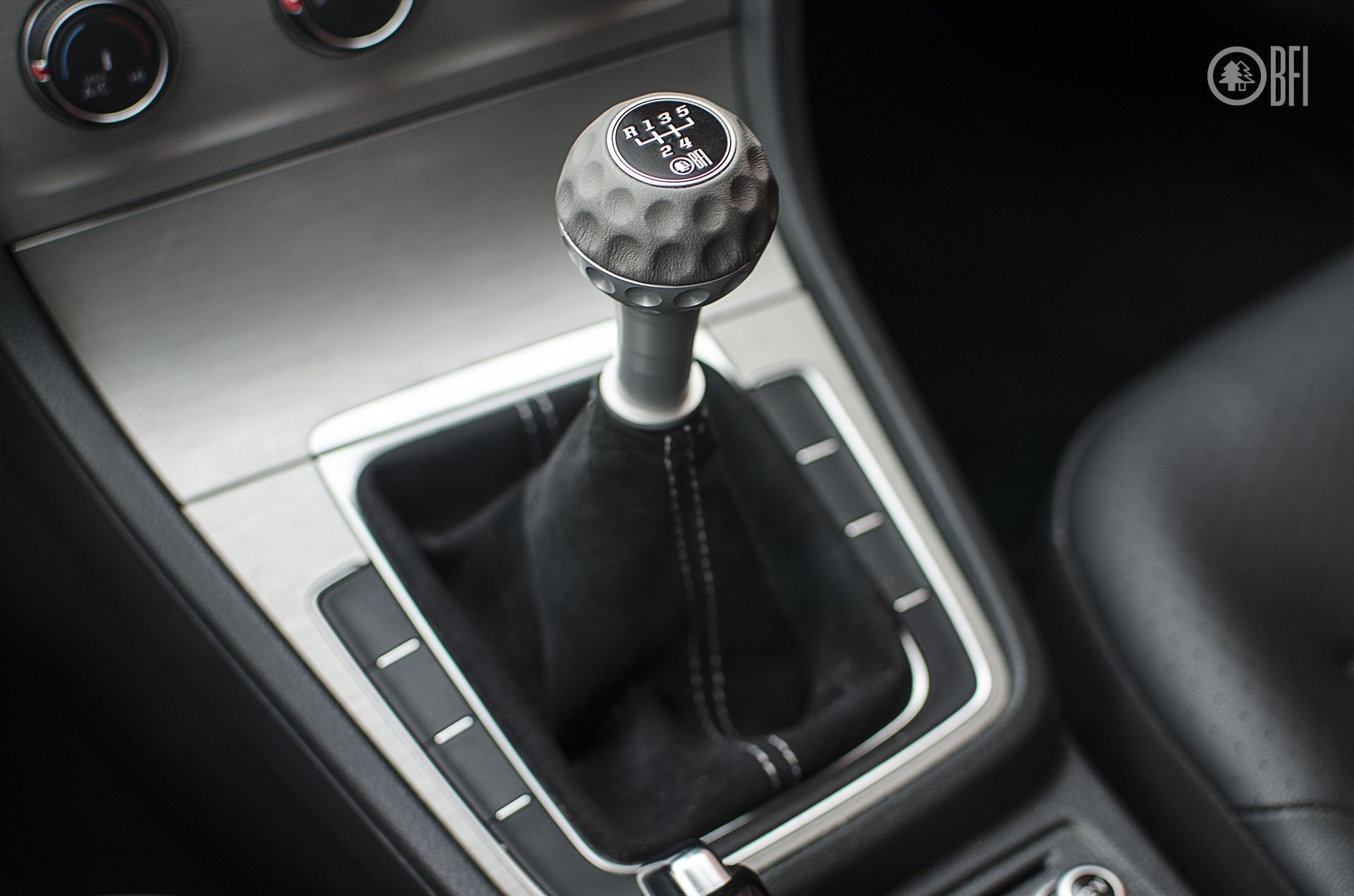BFI GSB Heavy Weight Shift Knob - Graphite Gray Nappa Leather