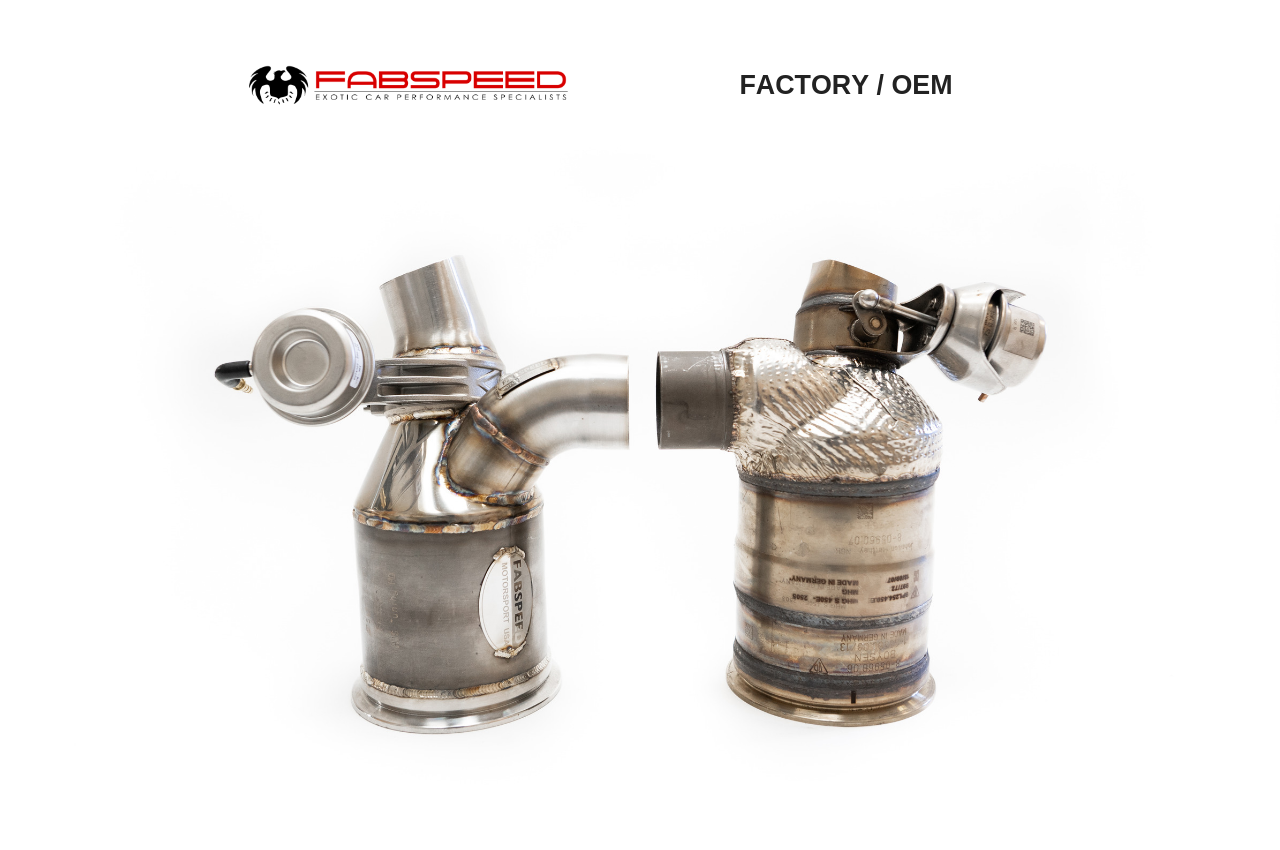 Fabspeed Porsche 991.2 GT2 RS Cat Bypass RACE Pipes Helical Valves PSE (2018+) - 0