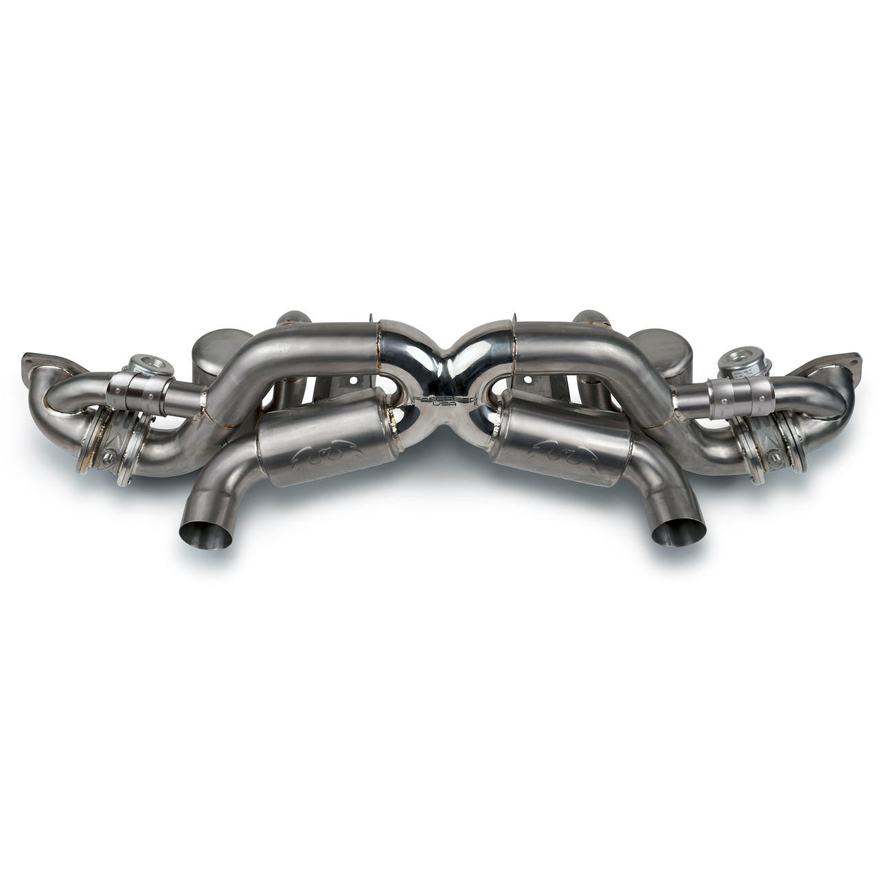 Fabspeed Porsche 718 GT4 RS Titanium Valvetronic X-Pipe Cat-Back Exhaust System (2022+) - 0