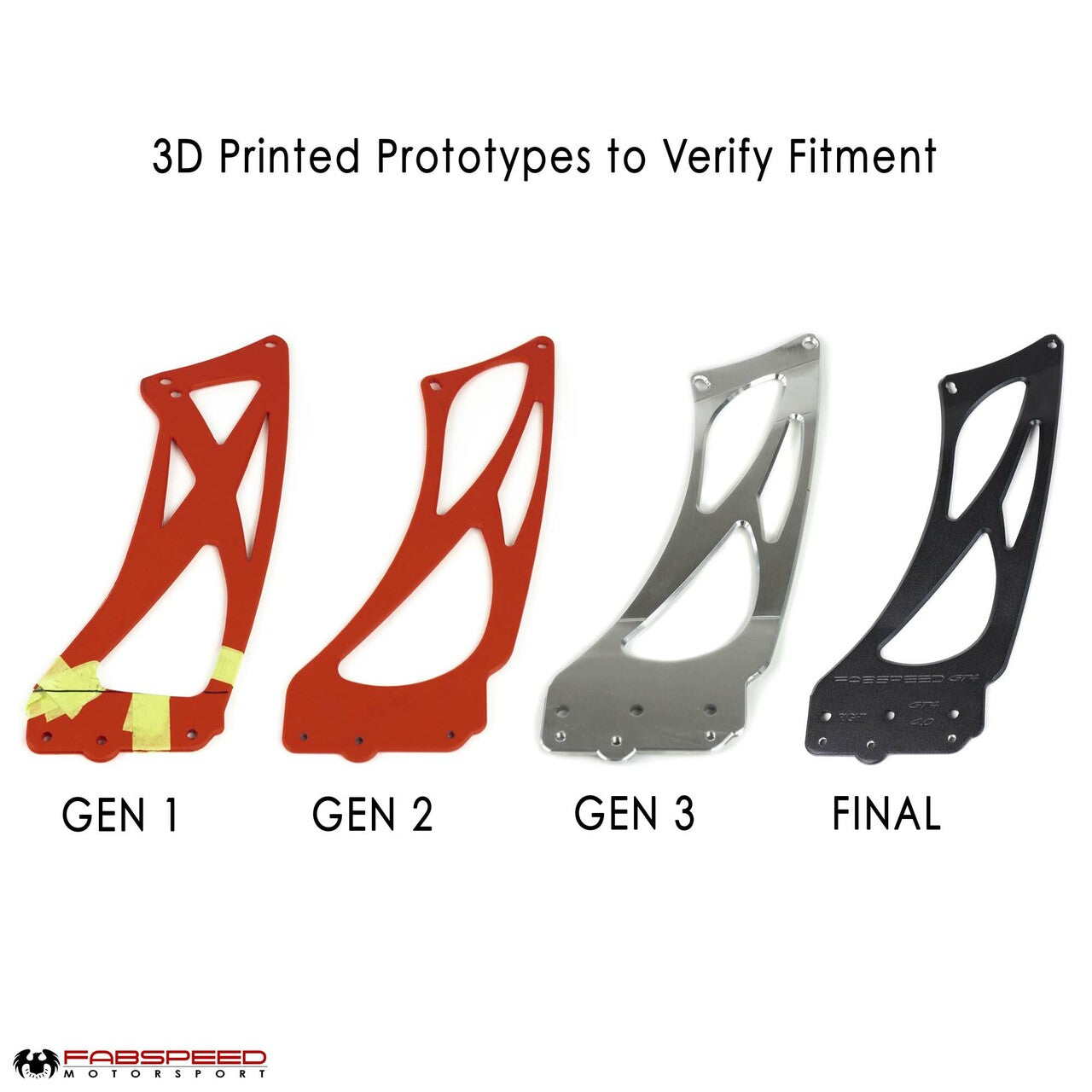 Fabspeed Porsche 981/718 Cayman GT4 Monoblock Wing Risers (2015+)