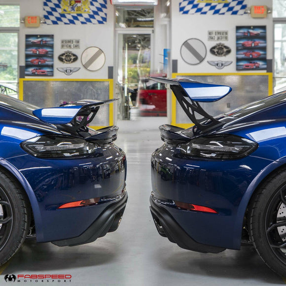 Fabspeed Porsche 981/718 Cayman GT4 Monoblock Wing Risers (2015+)