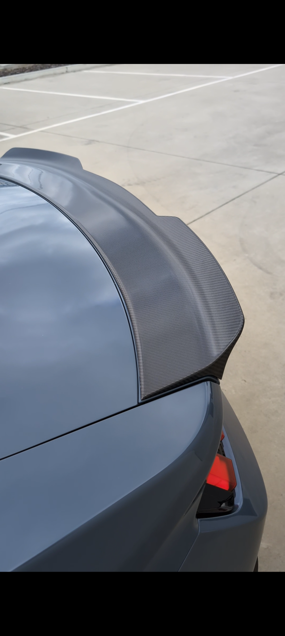 Carbon Fiber Rear Trunk Spoiler for 2024 Ford Mustang Dark Horse