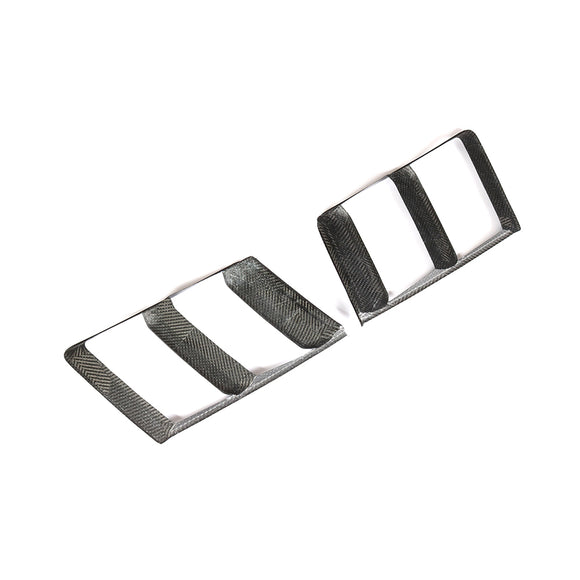 Dry Carbon Fiber Front Bumper Side Air Vent Covers for Audi R8 V10 Plus Coupe 2-Door 16-18