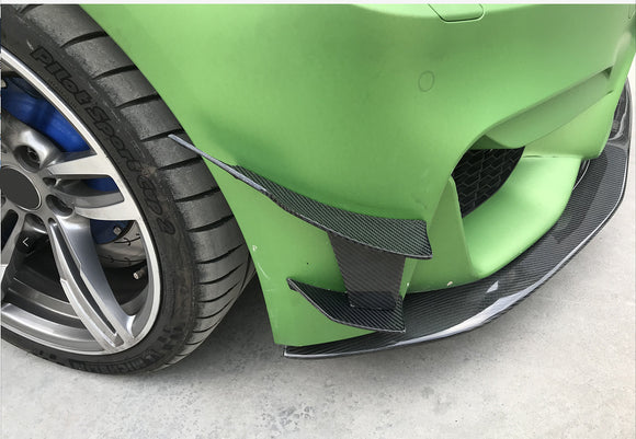 Carbon Fiber Front Bumper Canards for BMW F80 M3 F82 F83 M4 14-19