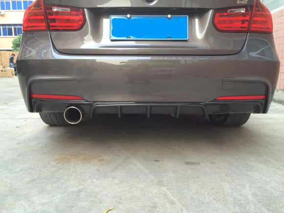Carbon Fiber Rear Diffuser for BMW F30 M-TECH 2012-2017 (single Exhaust Pipe, Single Outlet)