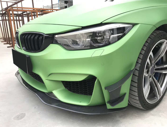 Carbon Fiber Front Bumper Canards for BMW F80 M3 F82 F83 M4 14-19