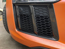 Dry Carbon Fiber Front Bumper Side Air Vent Covers for Audi R8 V10 Plus Coupe 2-Door 16-18-3