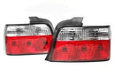 BMW E36 4Dr Taillights - Clear | Red Crystal-1