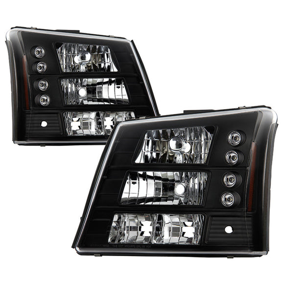 Spyder Chevy Silverado 1500/2500 03-06 Bumper Lights Crystal Headlights Blk HD-YD-CS03-1PC-AM-BK