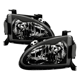 Spyder Honda Del Sol 93-97 Crystal Headlights Black HD-YD-HD93-BK
