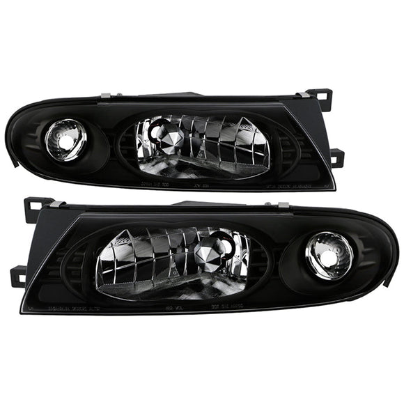 Spyder Nissan Altima 93-97 Crystal Headlights Black HD-YD-NA93-BK